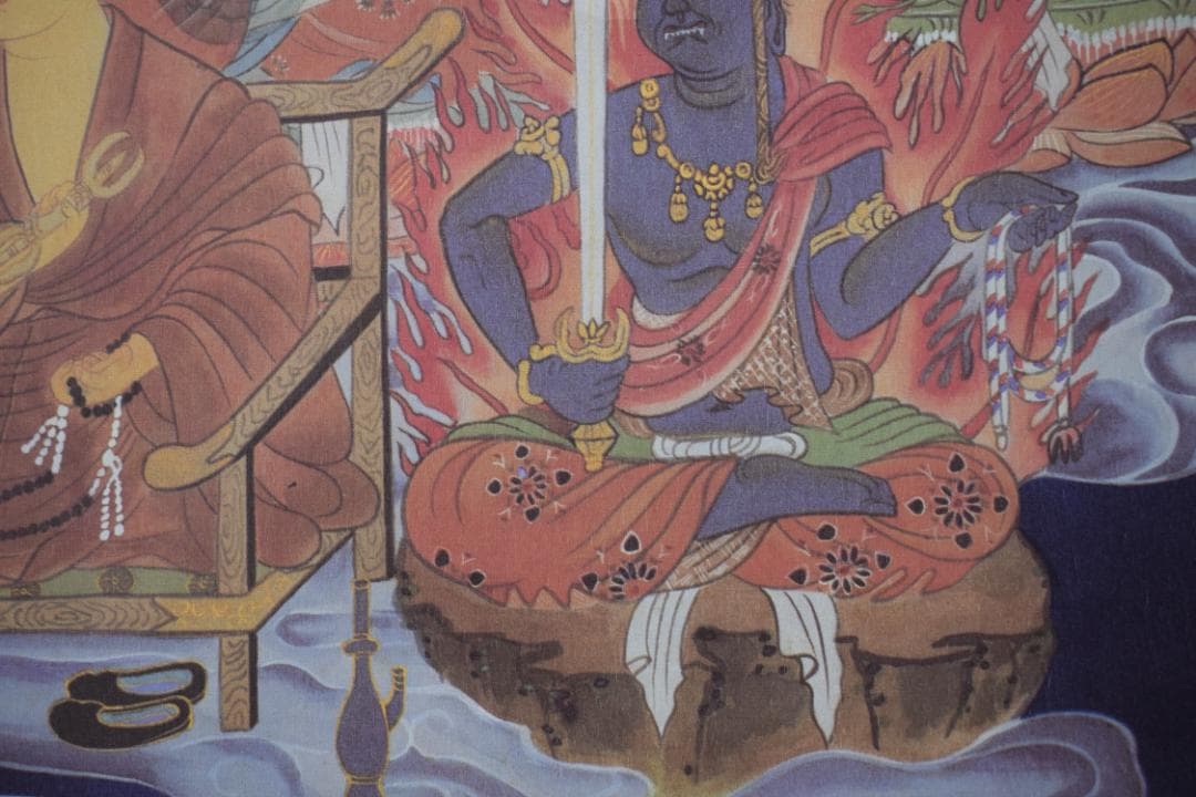 【複製】名称不詳/十三佛図/弘法大師/弘法十三佛図/工芸品/掛軸☆宝船☆Z-96