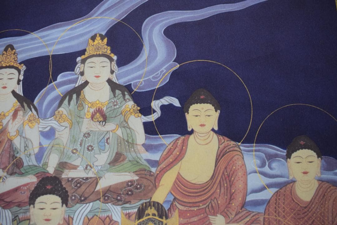 【複製】名称不詳/十三佛図/弘法大師/弘法十三佛図/工芸品/掛軸☆宝船☆Z-96