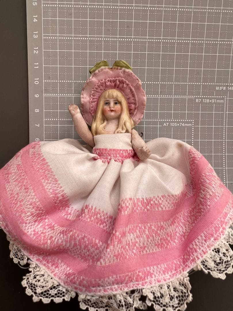 【アンティーク】ドイツ製オールビスクドールの女の子11cm