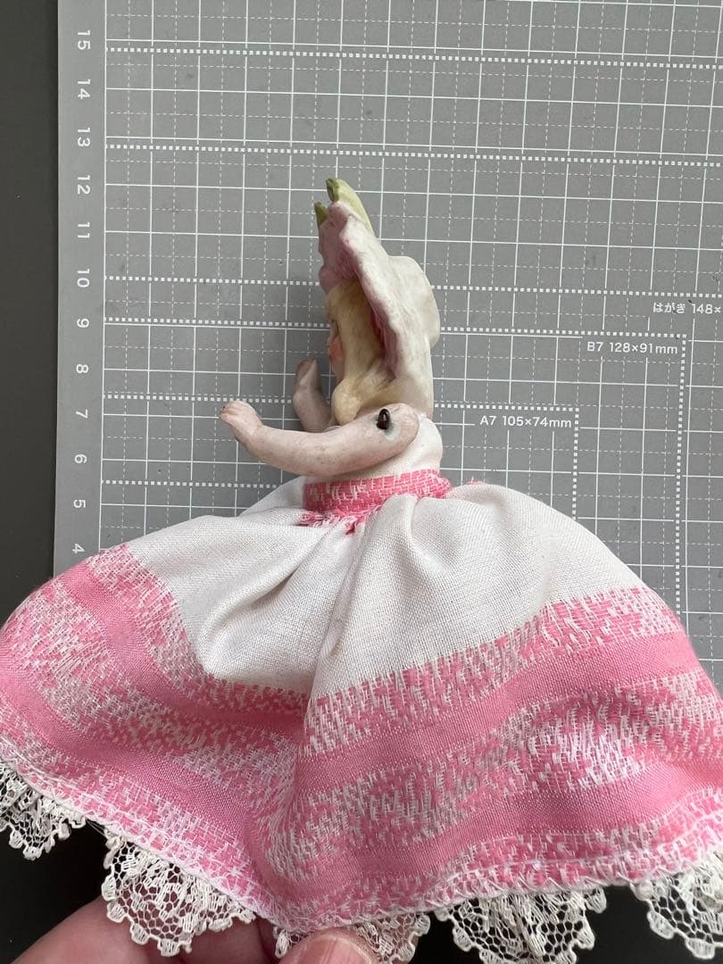 【アンティーク】ドイツ製オールビスクドールの女の子11cm