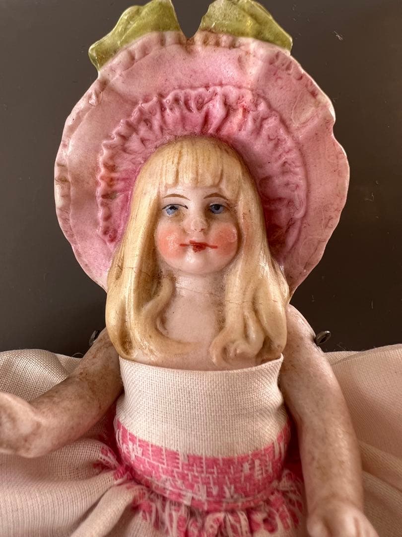 【アンティーク】ドイツ製オールビスクドールの女の子11cm