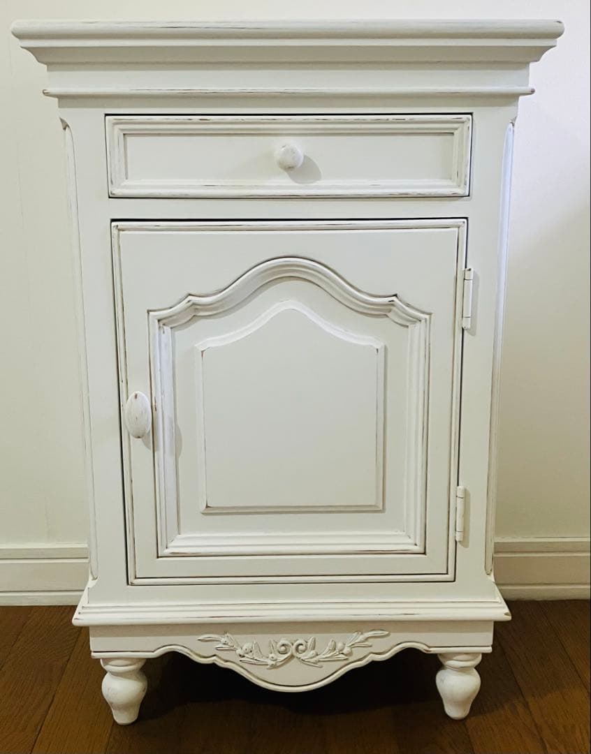 ★kino★ ベッドサイドキャビネット ホワイト