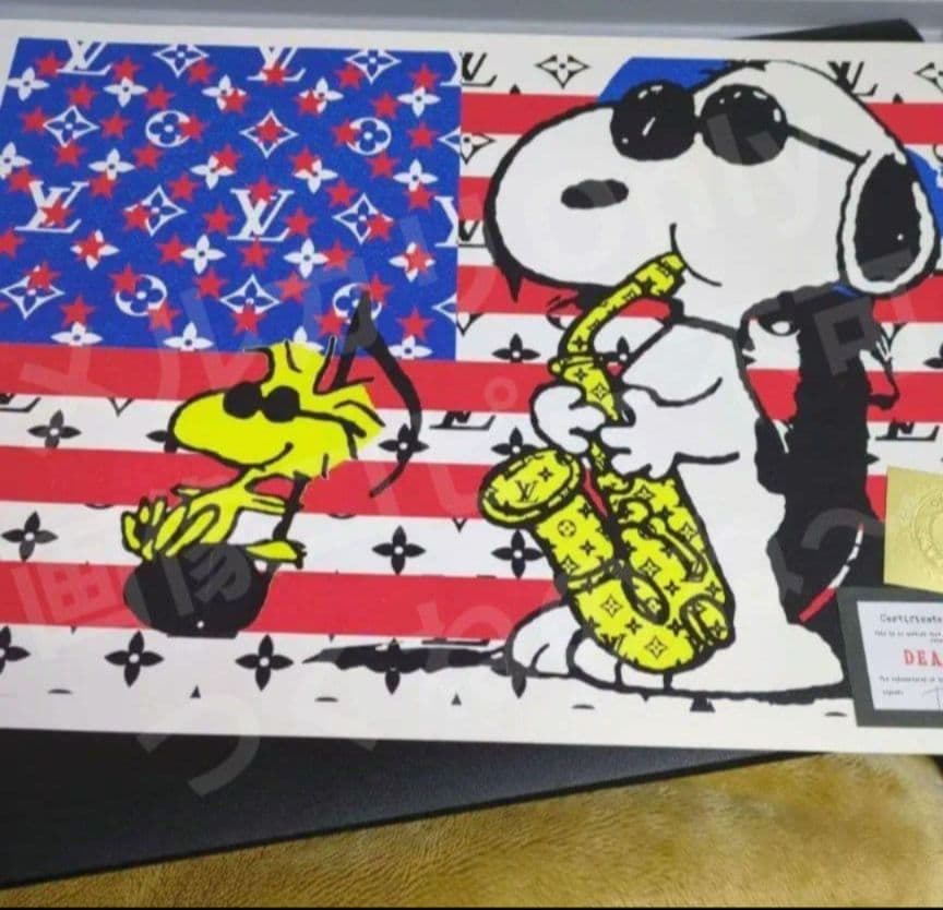 アートポスター DEATH NYC スヌーピー サックス 希少 A3サイズ