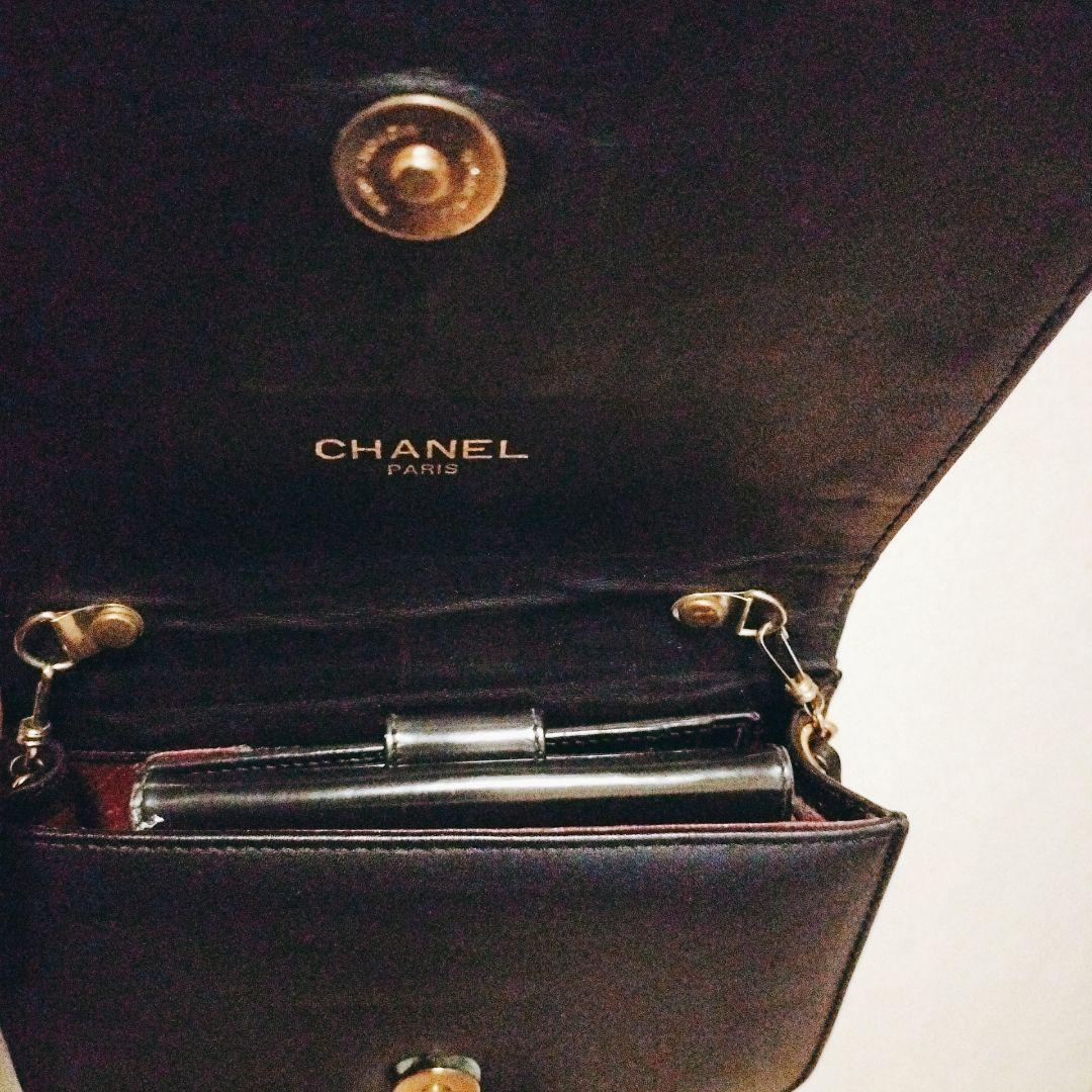 【中古】シャネル CHANEL チェーン107センチ ブーム再来黒 ヴィンテージ