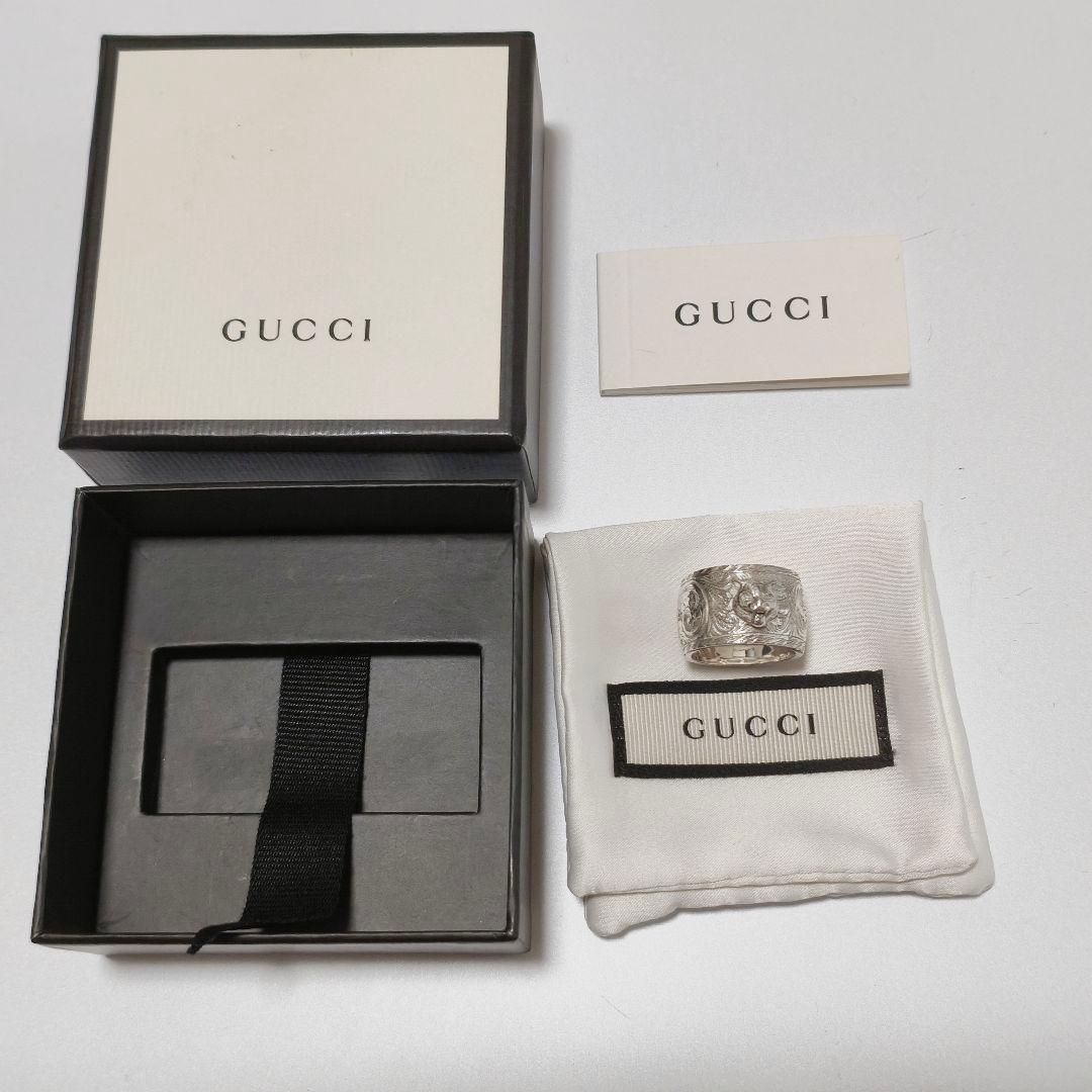 【美品】GUCCI グッチ キャットヘッド シルバーリング ミケーレ 19号