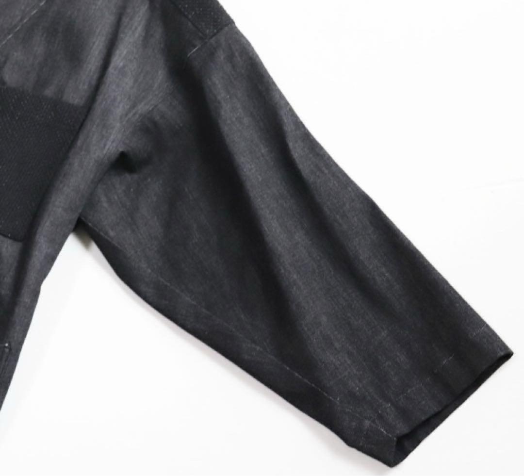 《坂本デニム》未使用 ストレッチ 江戸黒染めデニム火消し風半纏 ジャケット LL