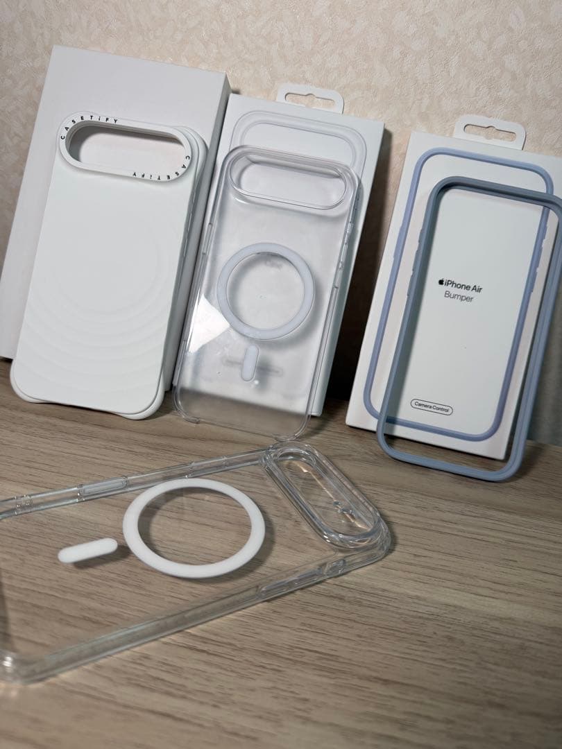 iPhone air用ケース MagSafe対応4種類&casetifyリング