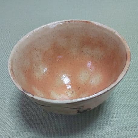 A 71 茶道 茶碗 清水焼・粉引立鶴 ( 新品未使用品 )