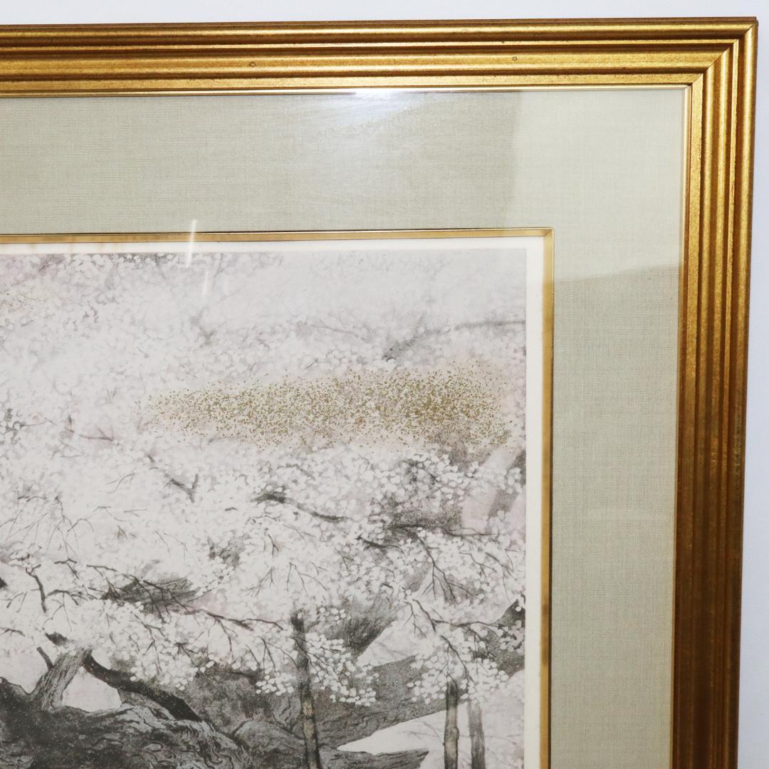 伊藤嘉晃 「淡墨桜」リトグラフ 80/250 共シール 額装