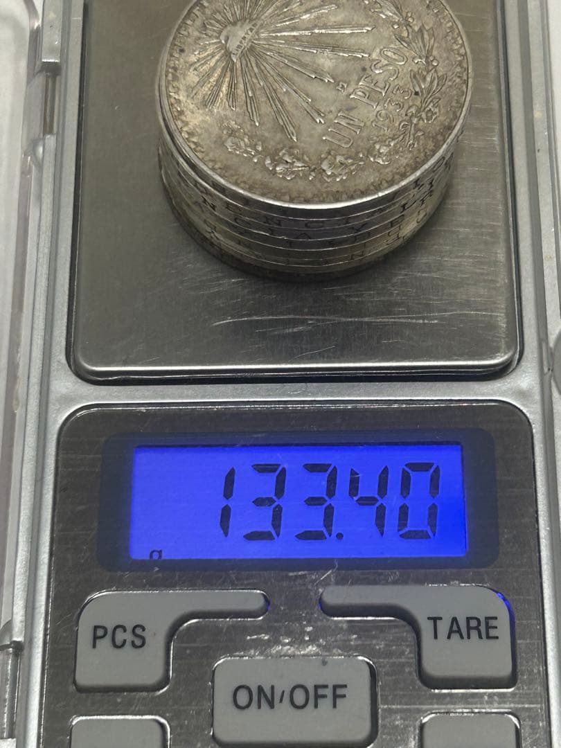 メキシコ1ペソ銀貨8枚セート