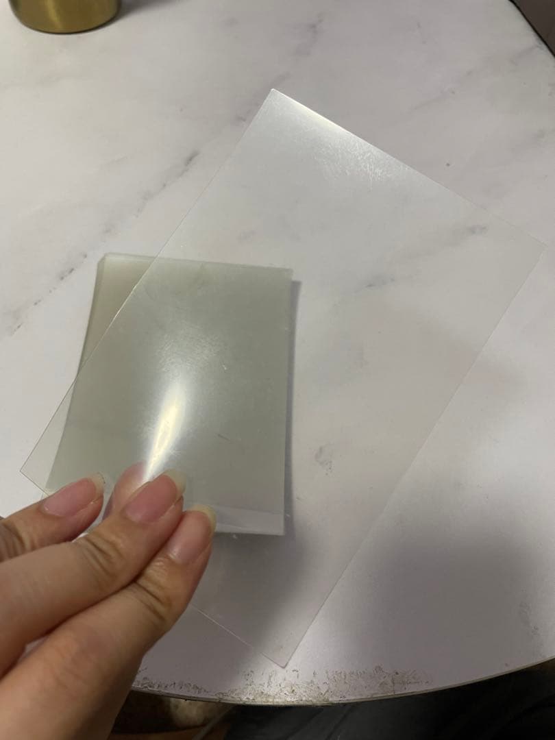 クリアカード 厚紙 透明