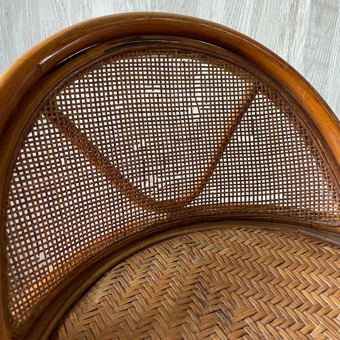 ラタン化粧台 ビンテージ アンティーク家具 ラタン家具 籐 鏡台 昭和レトロ