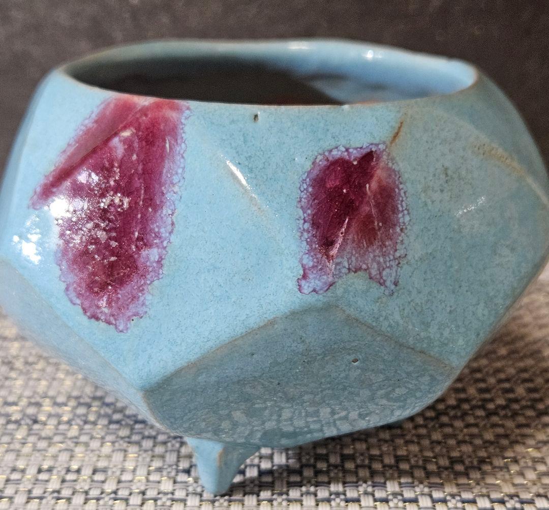 【パリ萬國博覽會大賞受領作家❗】大正時代　名工　井本米泉作　倣 鈞窯　晴彩　香爐