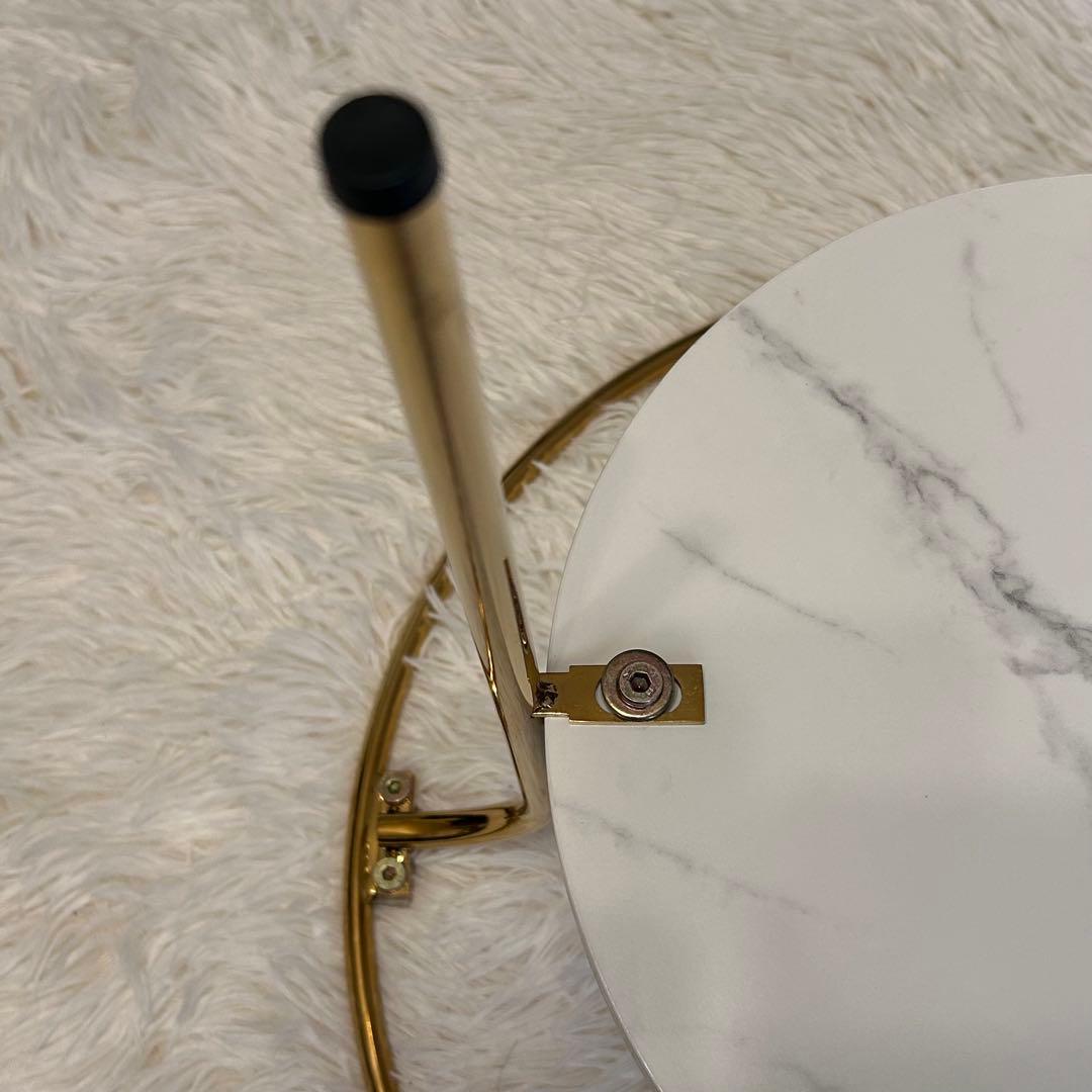 【人気】フランフラン レガートコーヒーテーブルS ゴールド×マーブル ガラス