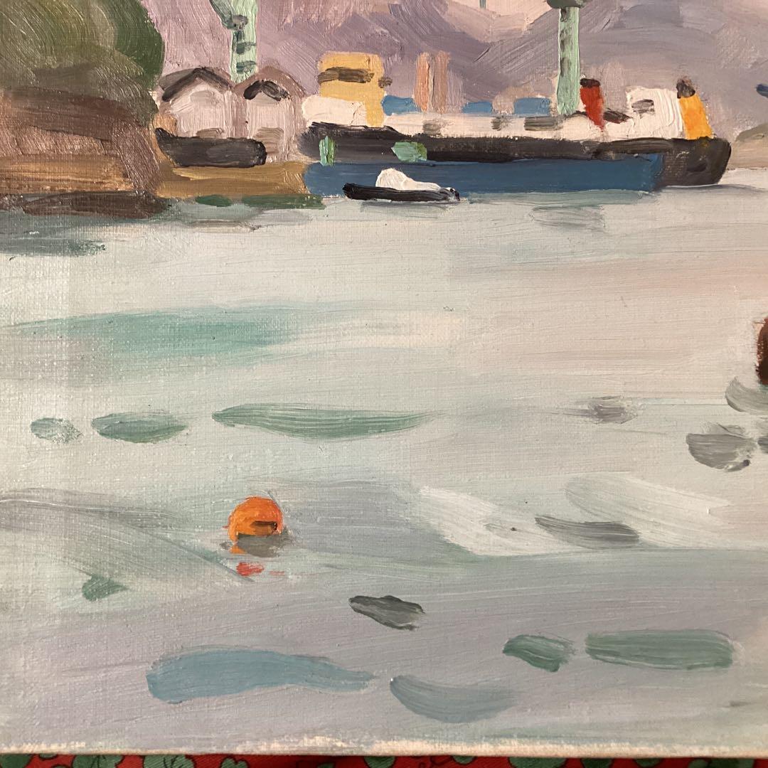 油彩画　【風景画】　　　山下清　キャンバスのみ　　寄贈品　サイン　模写　即決品