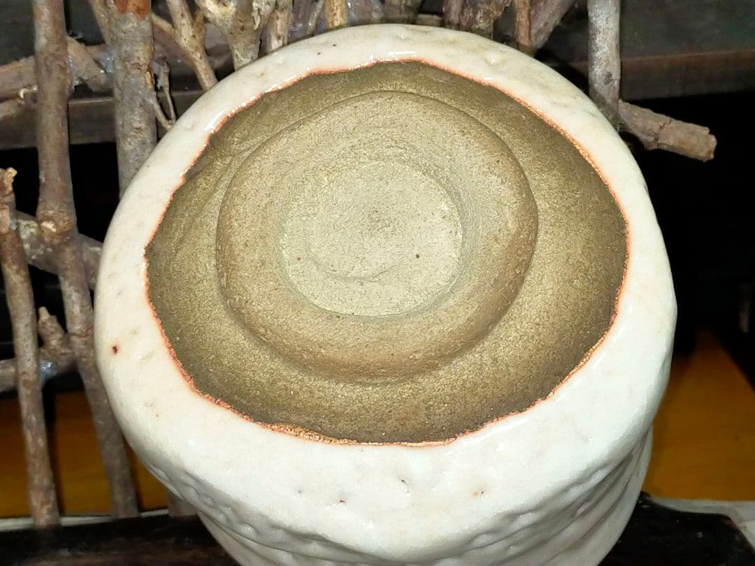 ♥美濃焼♥　志野　茶碗　⑤　在銘　茶道具　骨董　古玩