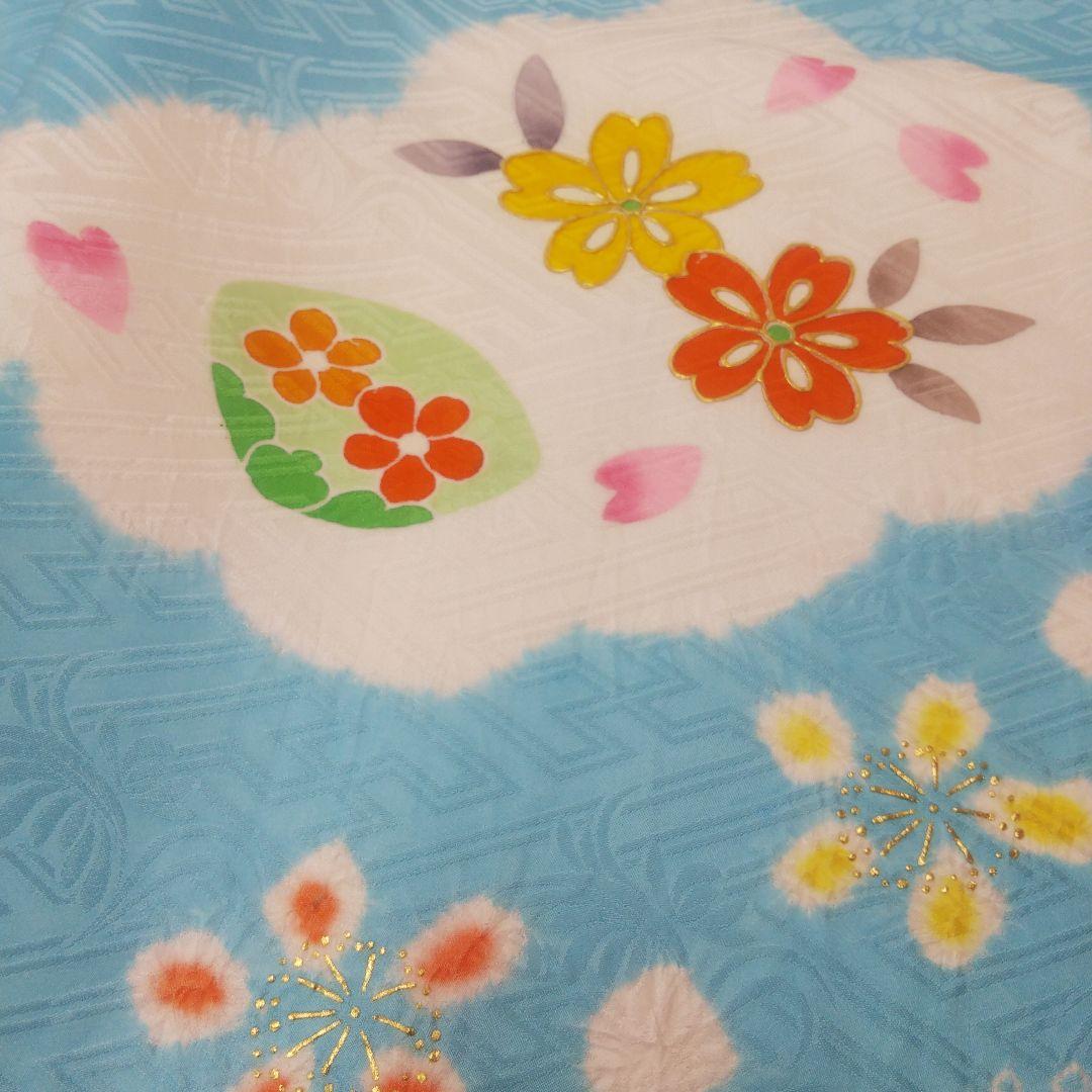 ★特価セール★七歳お祝い着物 京友禅 絞り 長襦袢付き