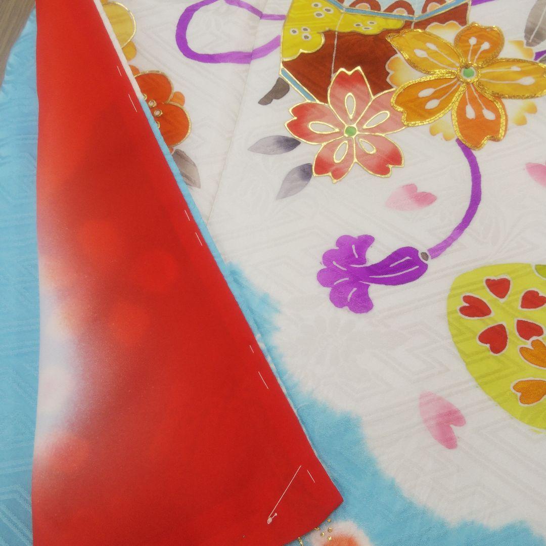 ★特価セール★七歳お祝い着物 京友禅 絞り 長襦袢付き