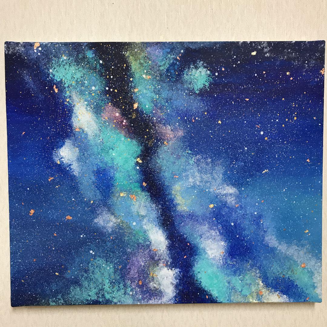 アートパネル　絵画　絵　抽象画　夜空　星　天の川　インテリア　現代アート