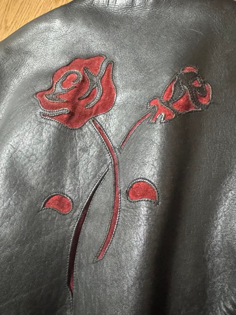 FIRST ライナー付 フリンジ レザージャケット Thinsulate 黒 L