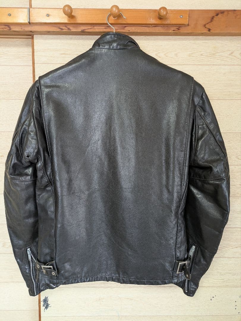Schott 141 ブラック シングルライダースジャケット　size38