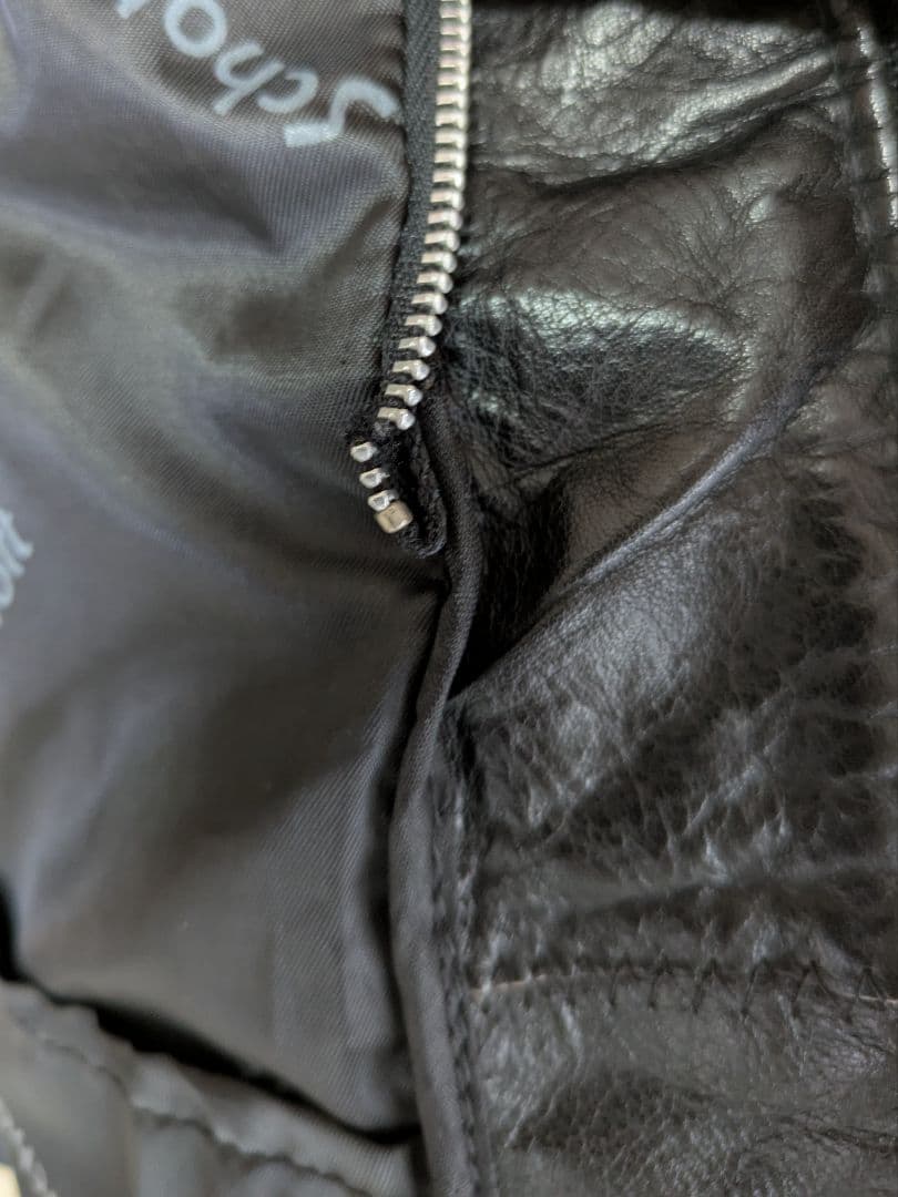 Schott 141 ブラック シングルライダースジャケット　size38