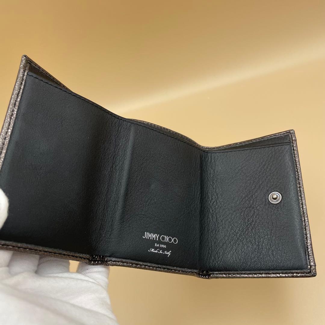 極美品✨JIMMY CHOO / ミニウォレット コンパクト財布 三つ折財布