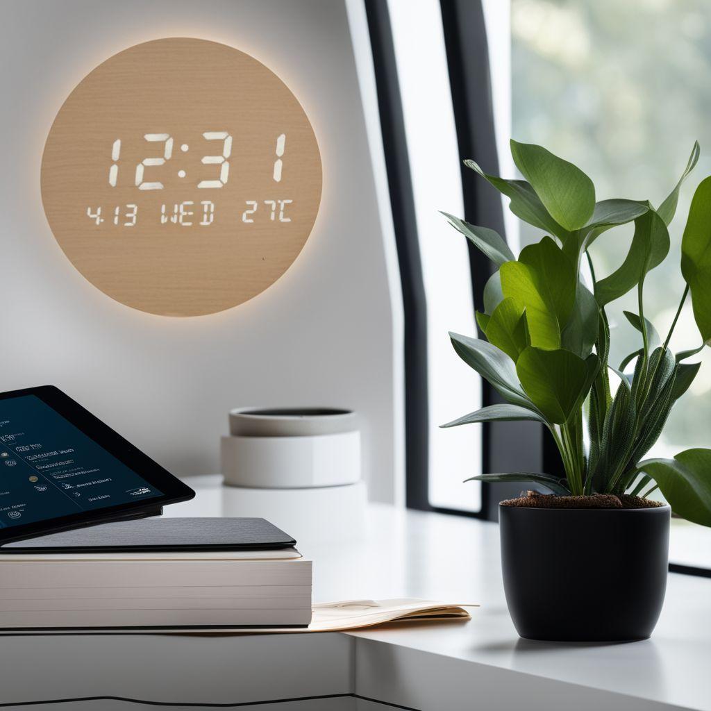 デジタル壁掛け時計 無線長時間航続夜の光 LED