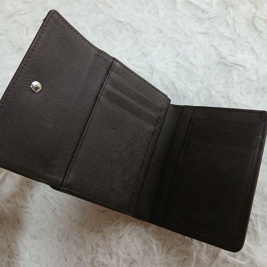 【BURBERRY】ノバチェック　レザー がま口　3つ折り財布