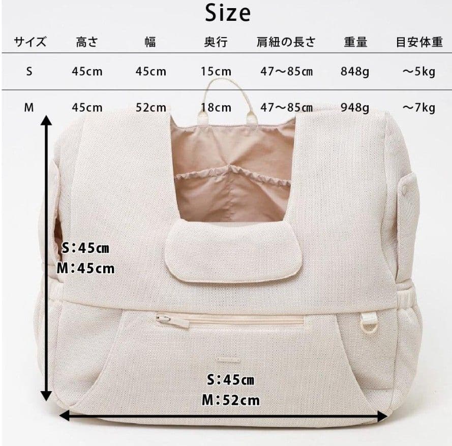 moncheri モンシェリ メッシュフロントリュック Mサイズ