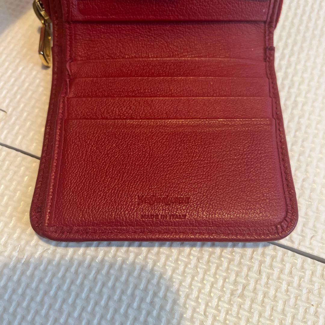 YSL レザー 二つ折り財布