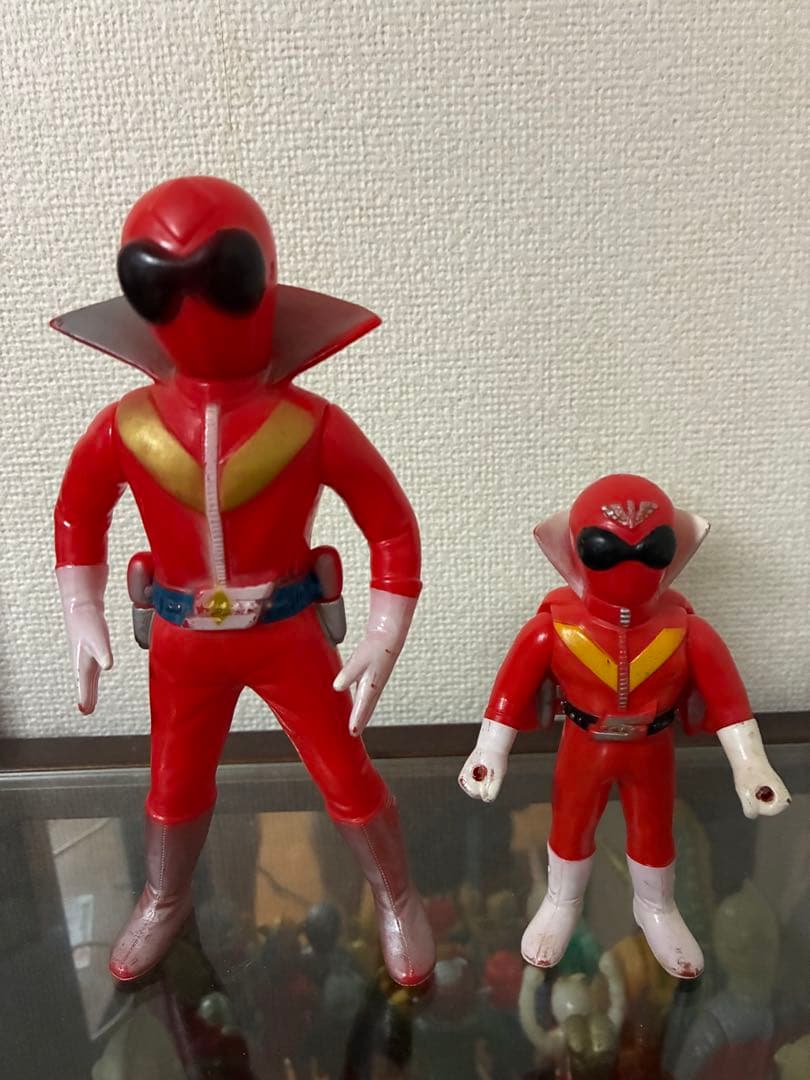 ☆専用☆ 【当時物】ゴレンジャー アカレンジャー　パチ　無版権　ソフビ　約20㎝