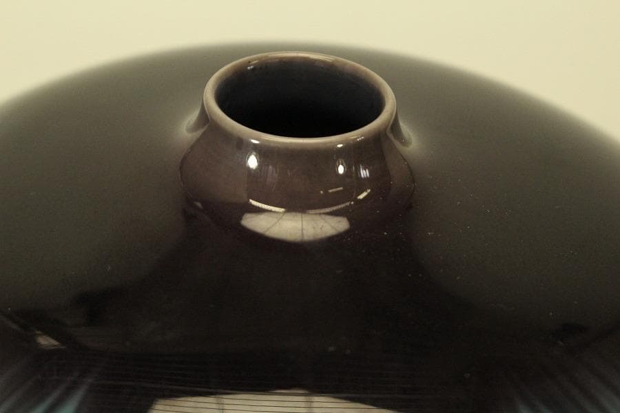 三代 徳田八十吉 作 正彦 壷 共箱 美品(ZE589)