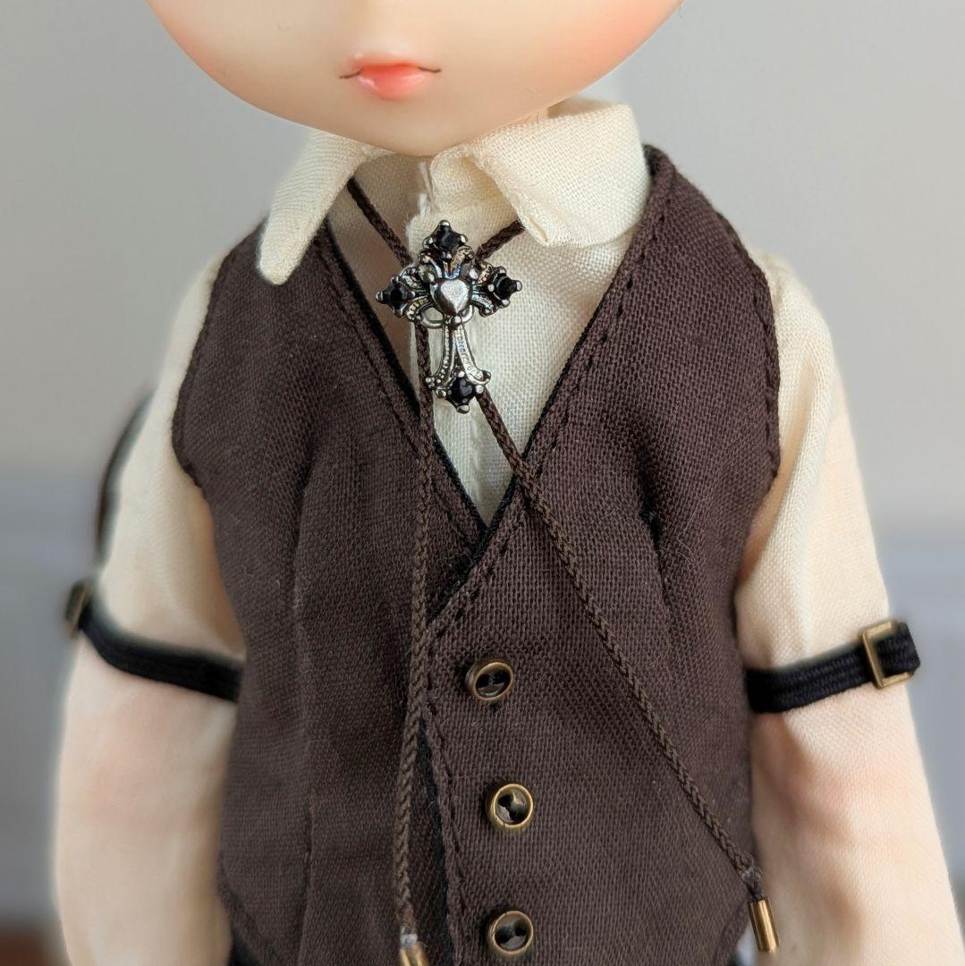 1534※ハルモニアブルームアウトフィット※茶色のカマーベストとパンツのセット※