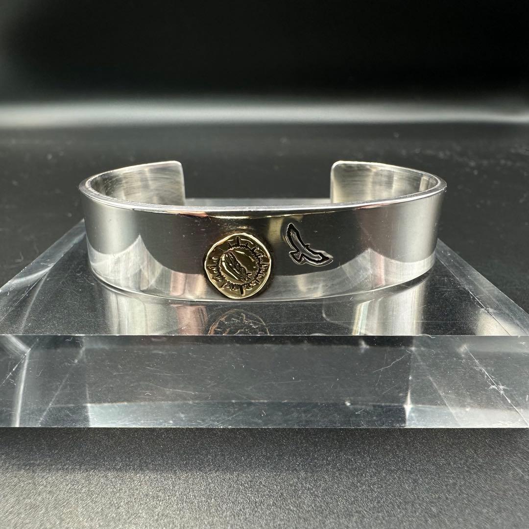 NATIVE SPIRIT K18 ホーク フェザー イエローゴールド バングル