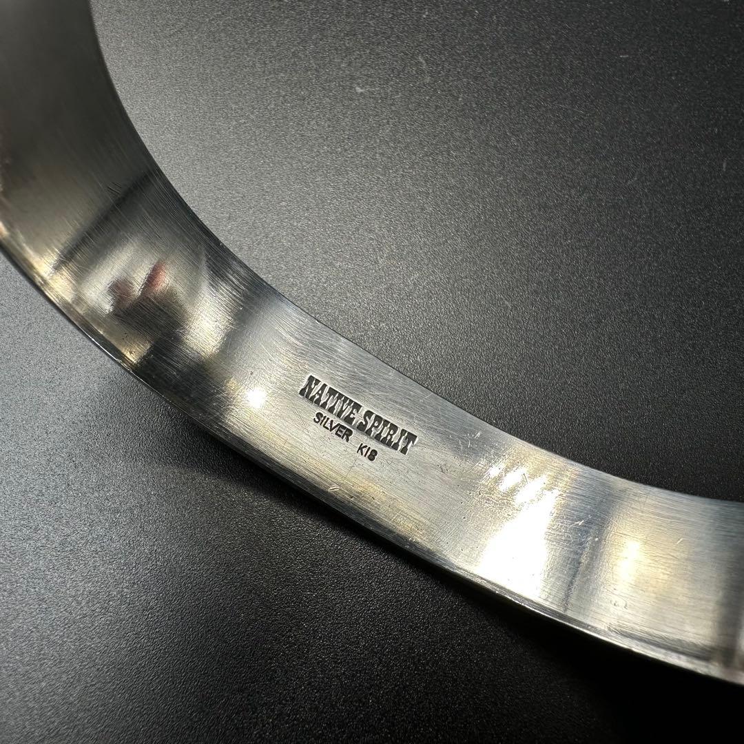 NATIVE SPIRIT K18 ホーク フェザー イエローゴールド バングル