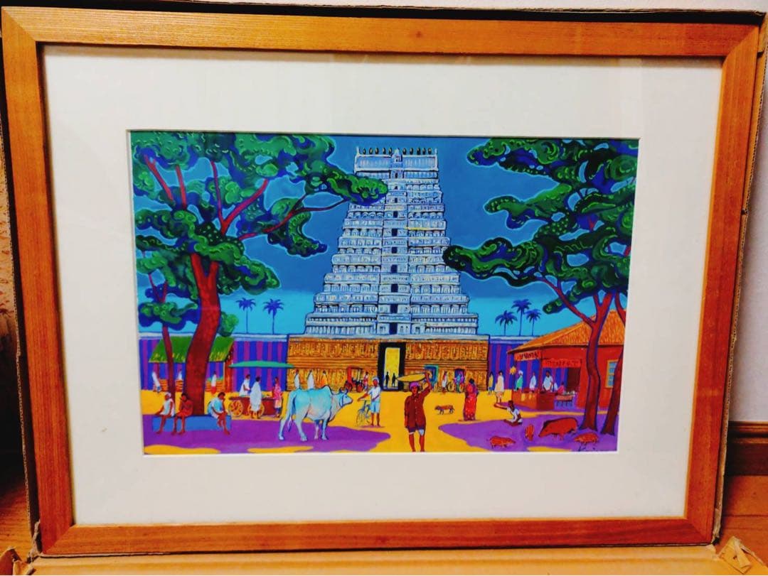 絵画　寺院の山門(ゴープラム)ティルバンナマライ