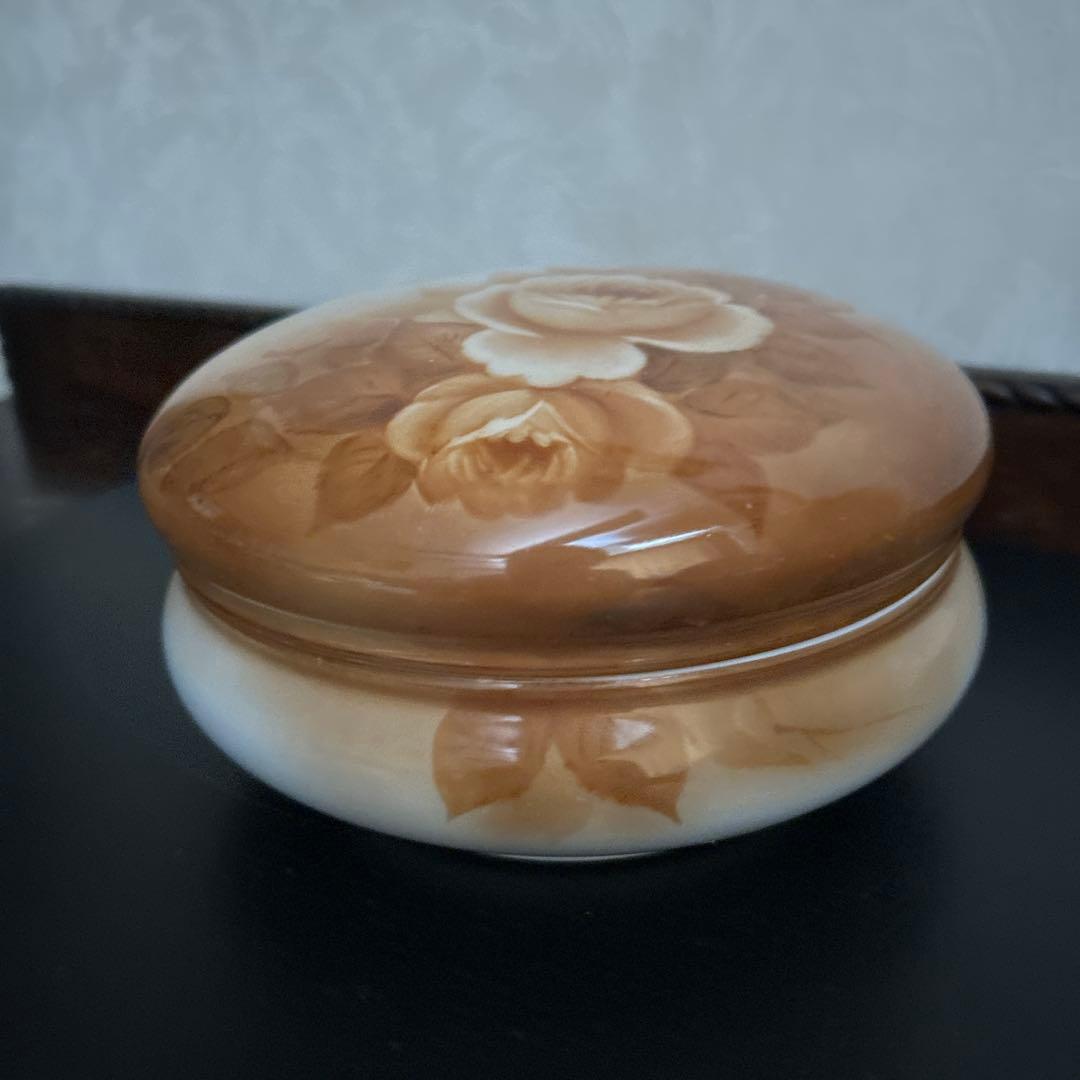 オールドノリタケ　バラ図　蓋付　菓子器 RC印