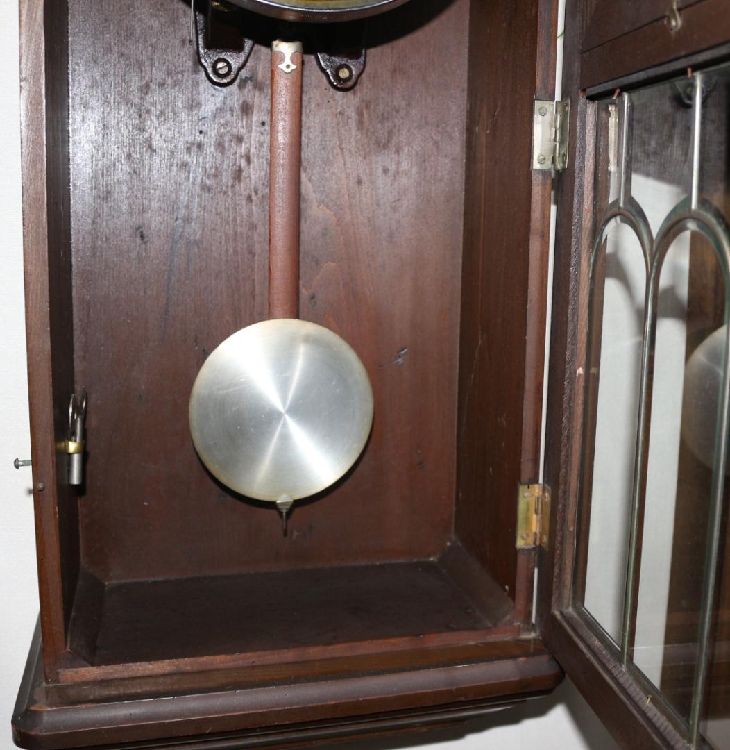 可動品 中型 meiji 明治時計 柱時計　掛け時計　８日巻き　キンコン打ち