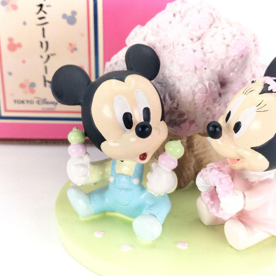 東京ディズニーリゾート ベビーミッキー ミニー フィギュア 花見 桜の木