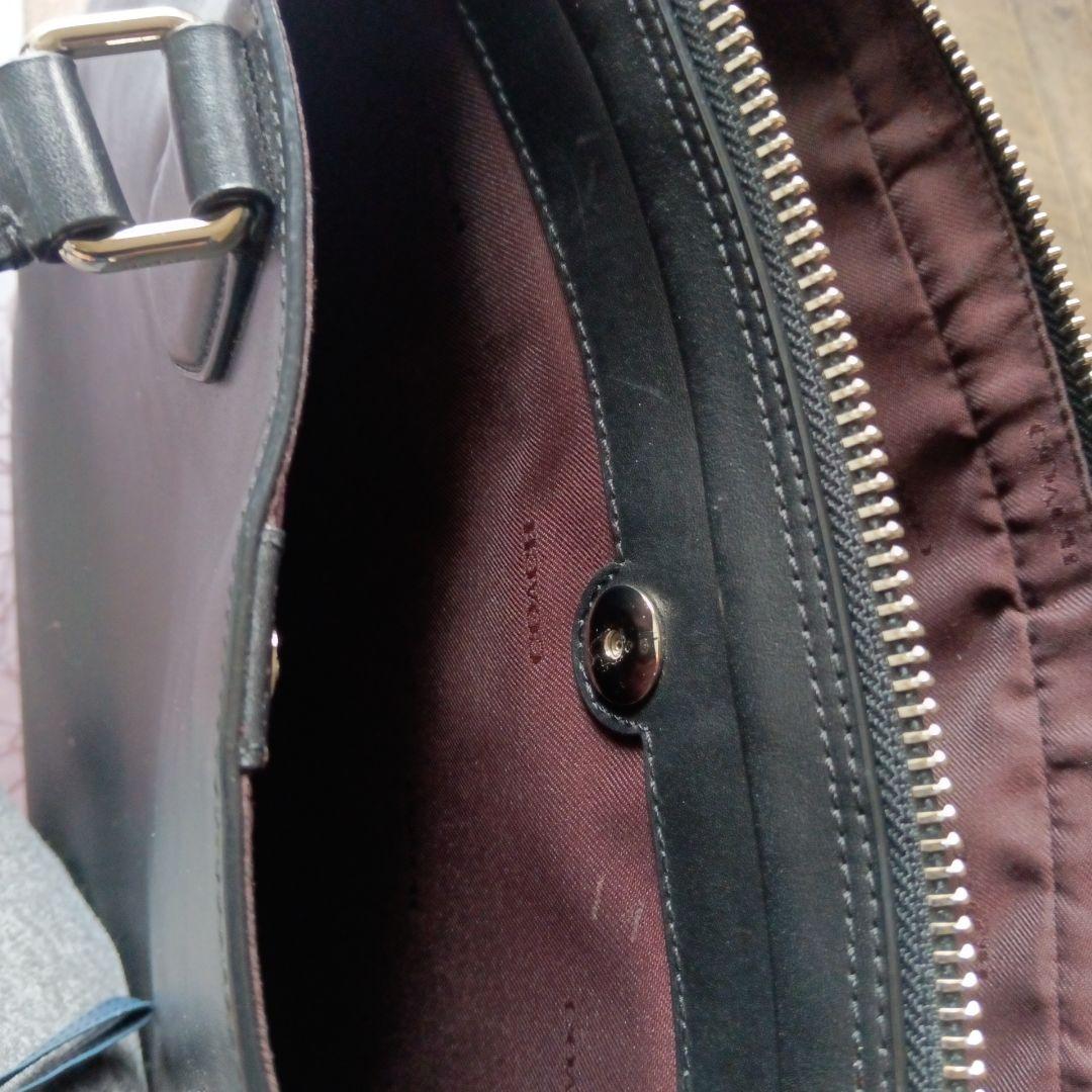 COACH コーチレザー ビジネスバッグ 黒 ショルダー付き