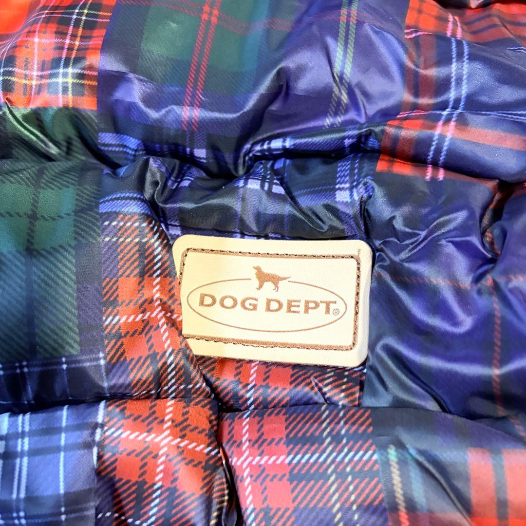 DOGDEPT ダウンベスト チェック柄　大型犬服　4L アウター　赤