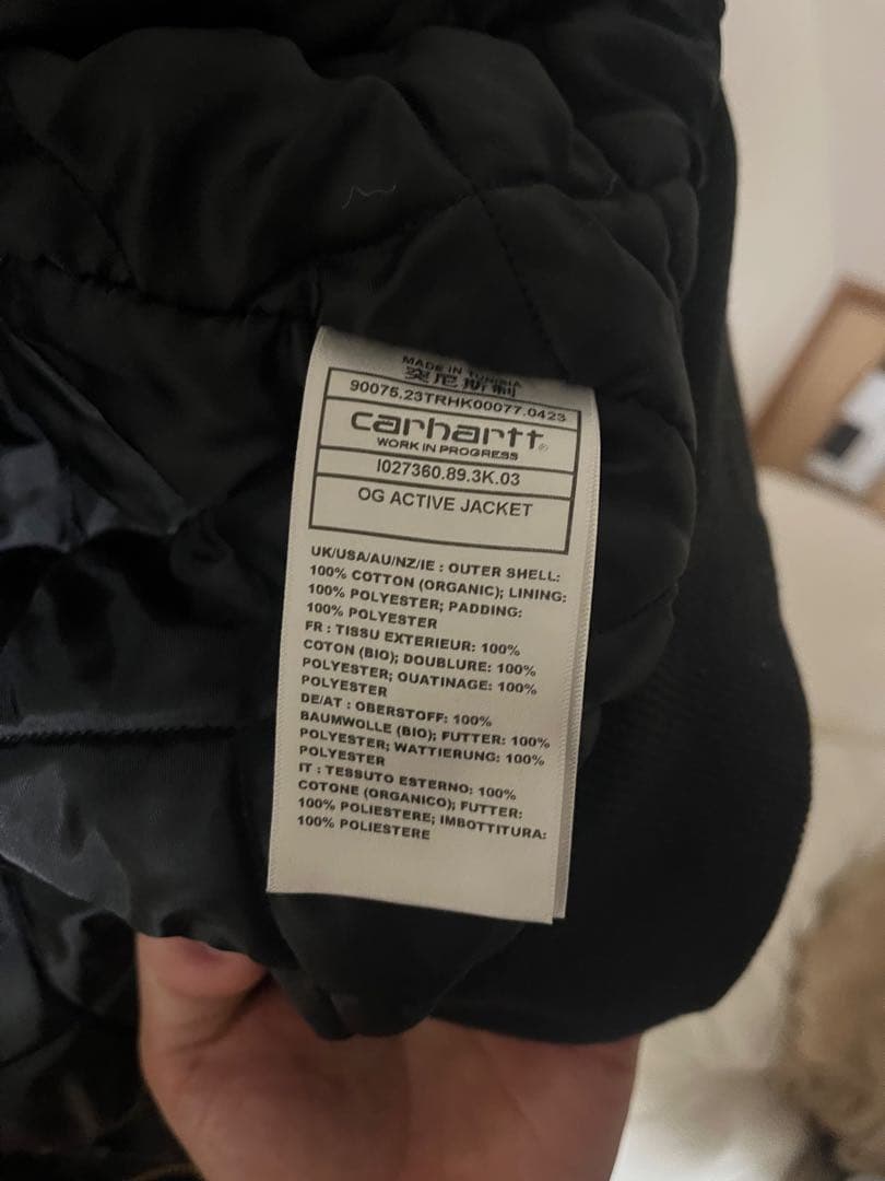 Carhartt ブラック OGアクティブジャケット