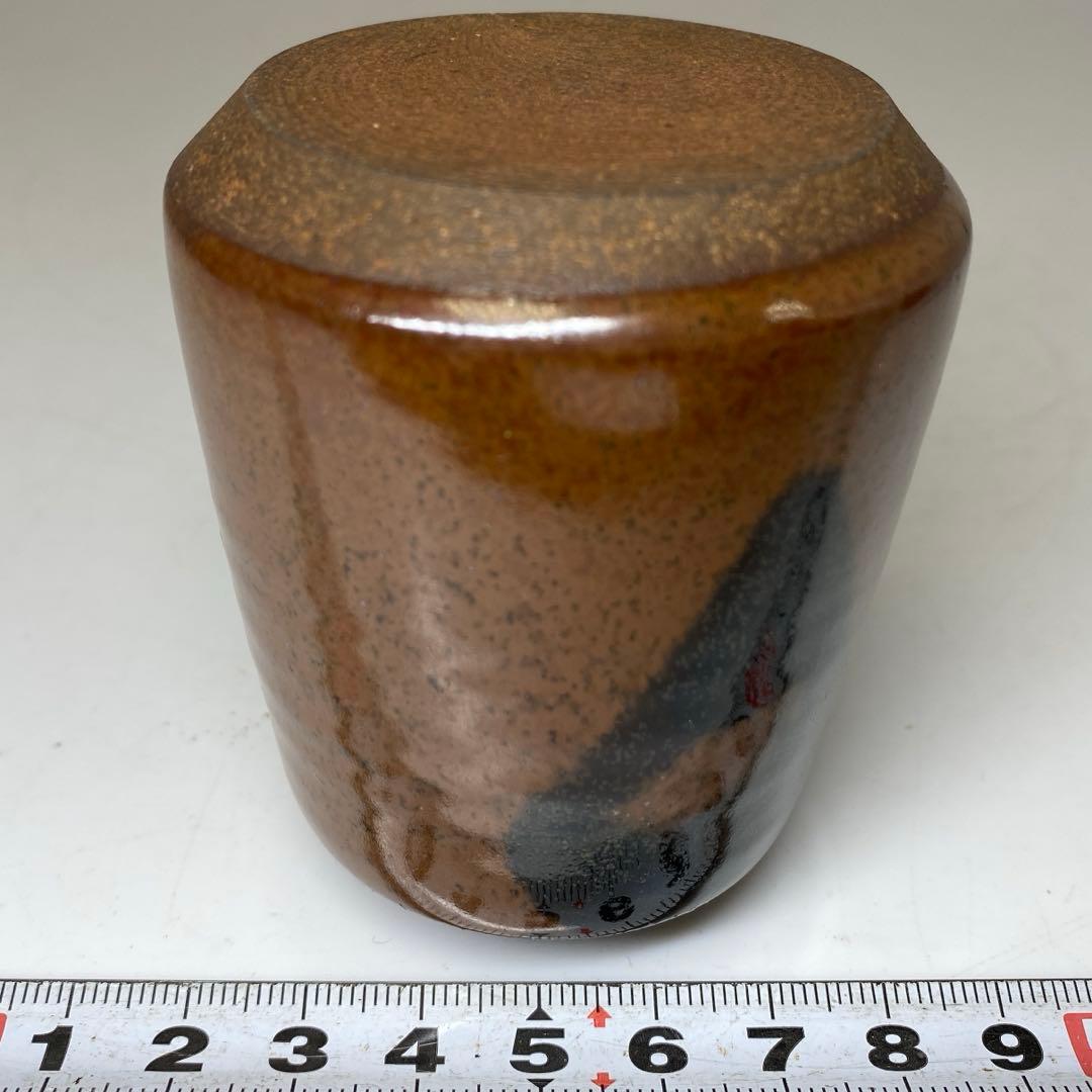 ☆茶3平安　笹田仁史　廣澤写茶入　共箱　高さ約8cm 東N7-1025②