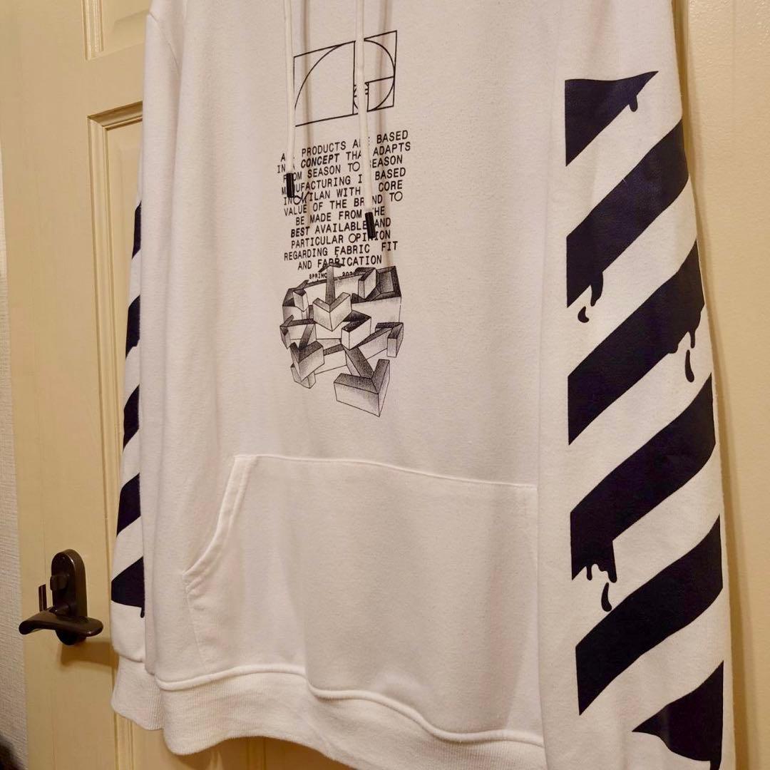 OFF-WHITE オフホワイト　パーカー　白　L