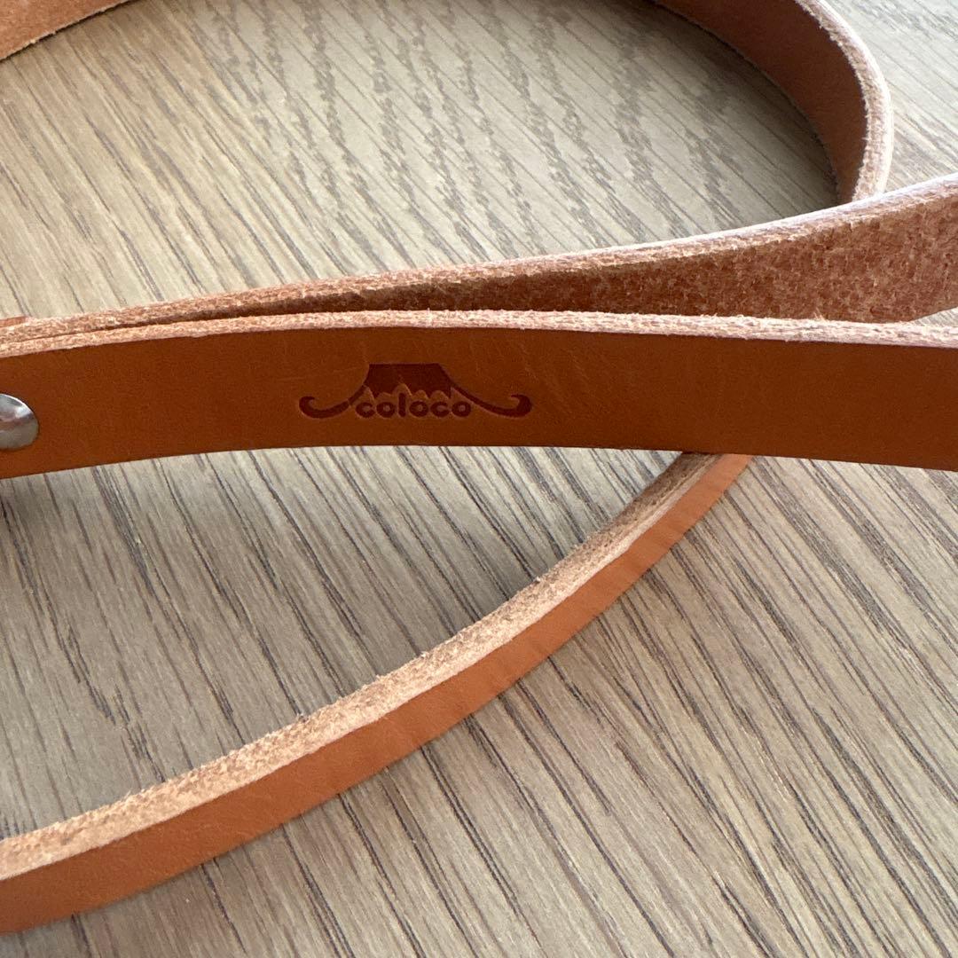 新品【coloco】犬用リード／栃木レザー　18mm 90cm ライトブラウン