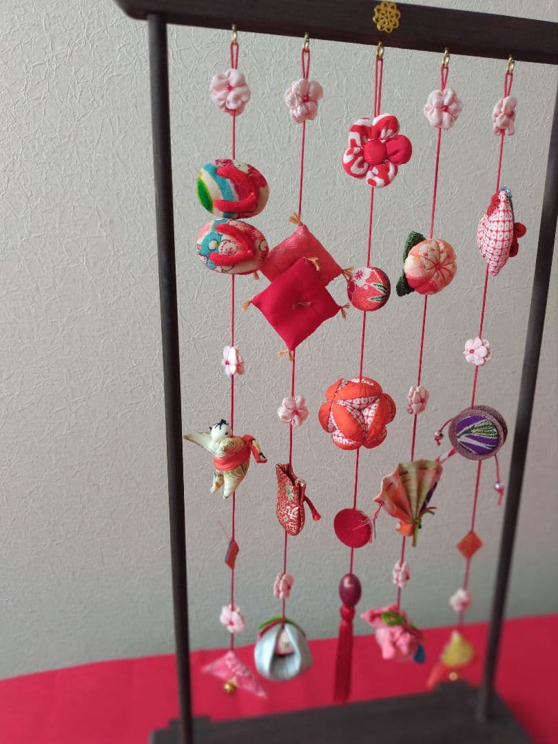 ②台付き吊るし雛'25＊手づくり＊正絹古布＊Urchin雑貨