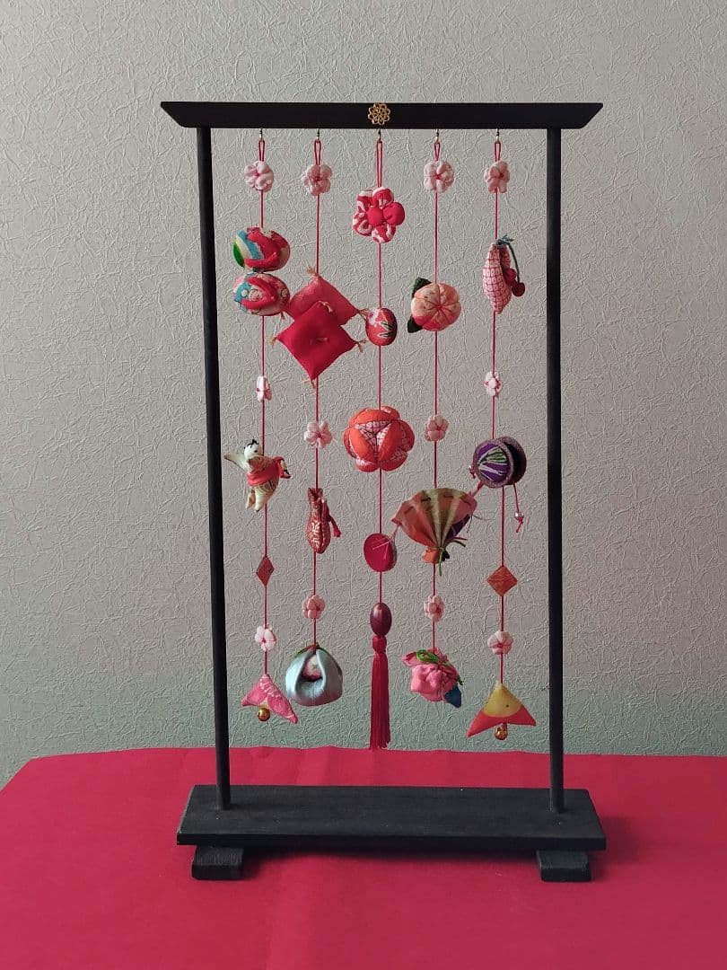 ②台付き吊るし雛'25＊手づくり＊正絹古布＊Urchin雑貨