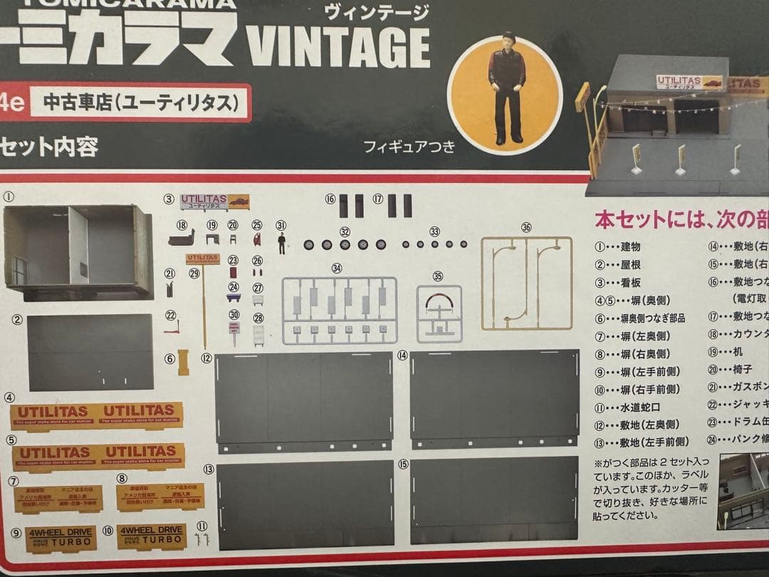 トミカラマ VINTAGE 04e 中古車店 (ユーティリタス)