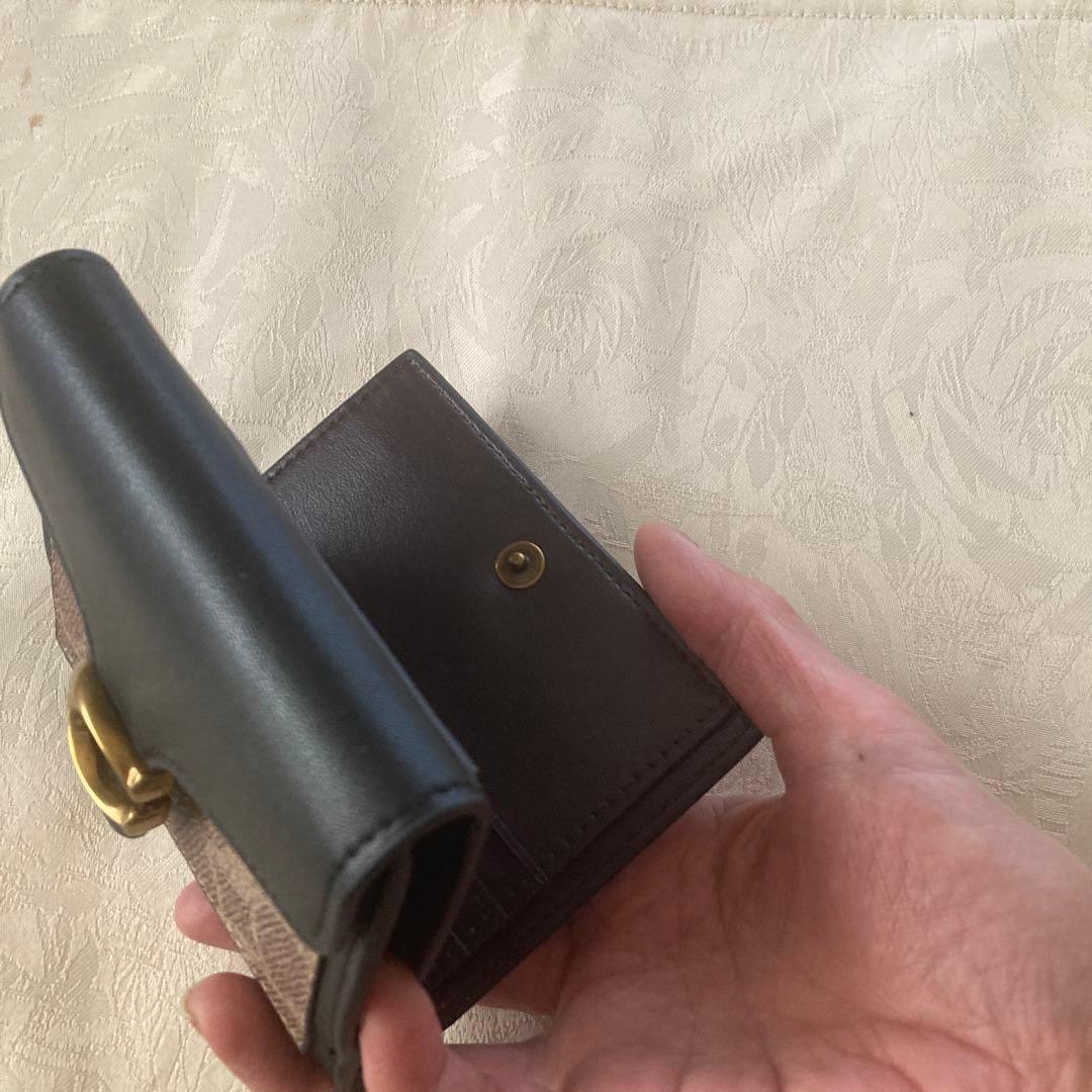COCO.COACH 二つ折り財布 黒 ブラウン
